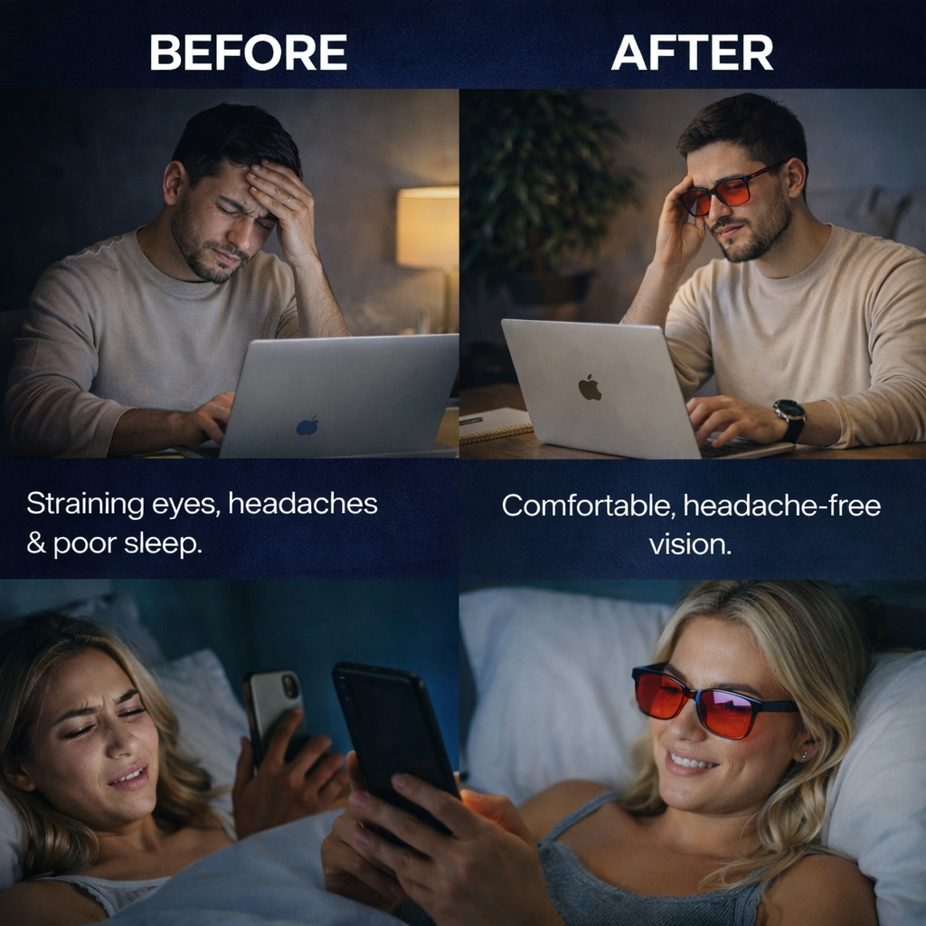 Virex™ Unisex Red & Orange Lens Blue Light Glasses 2.0