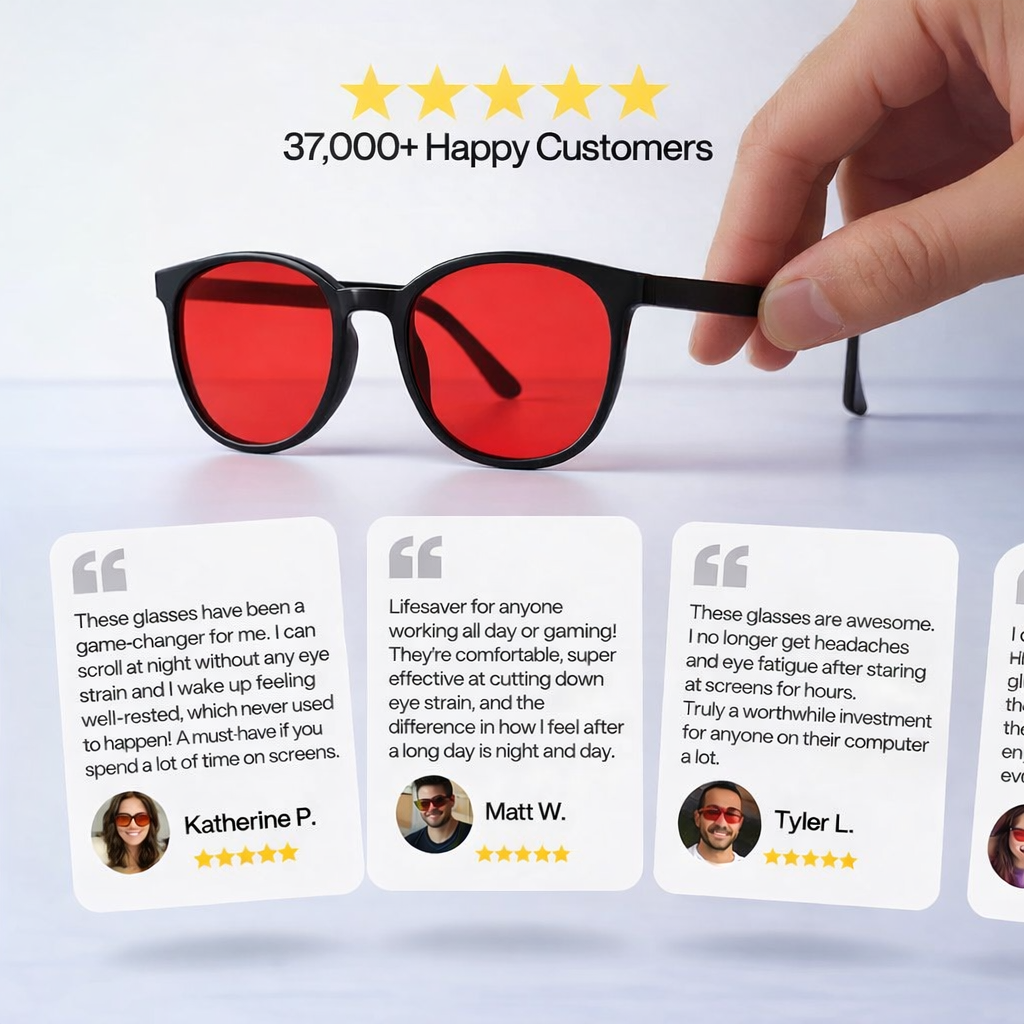 Virex™ Unisex Red & Orange Lens Blue Light Glasses 2.0