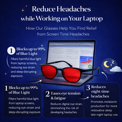 Virex™ Unisex Red & Orange Lens Blue Light Glasses 2.0